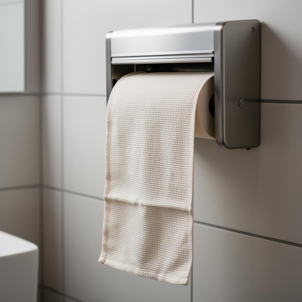 Stoffhandtuchspender mit Textiltuch